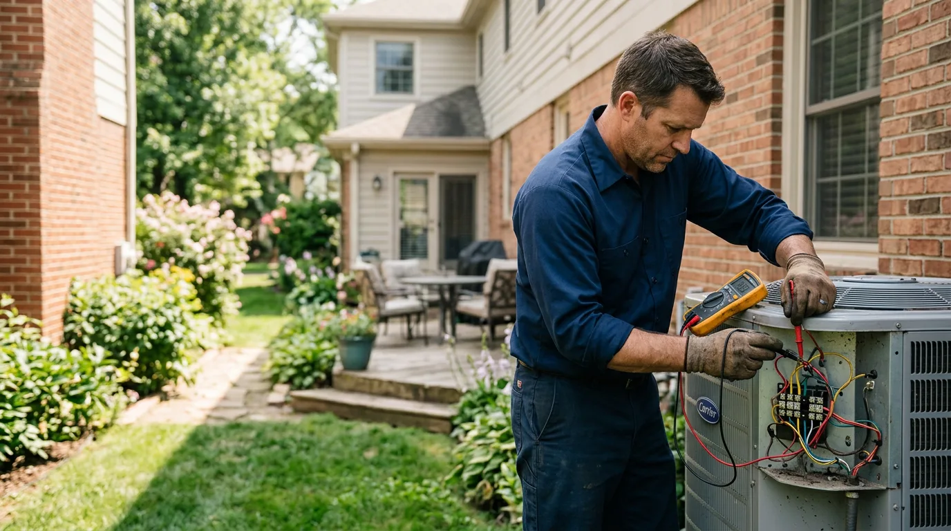 HVAC technician working near Weatherford, OK